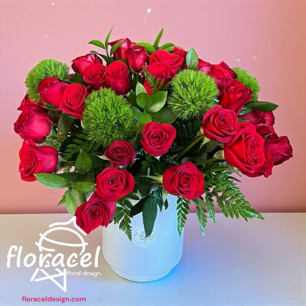 Arreglo de rosas Bace de cerámica