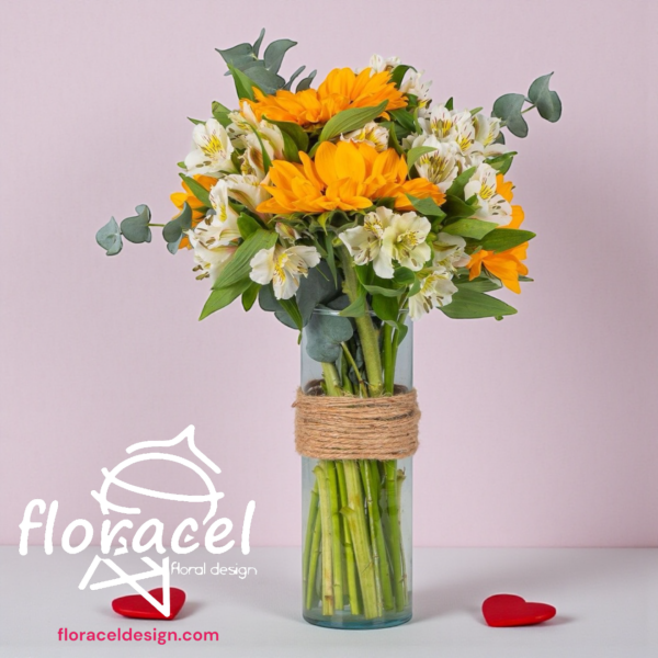 Cilindro con girasol